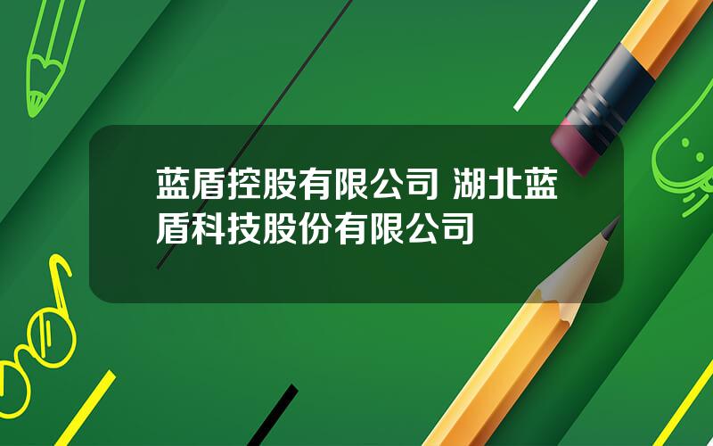 蓝盾控股有限公司 湖北蓝盾科技股份有限公司